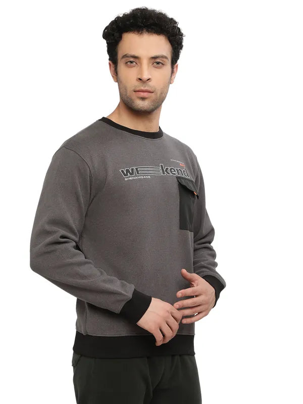 Octave Men Grey Sweatshirt