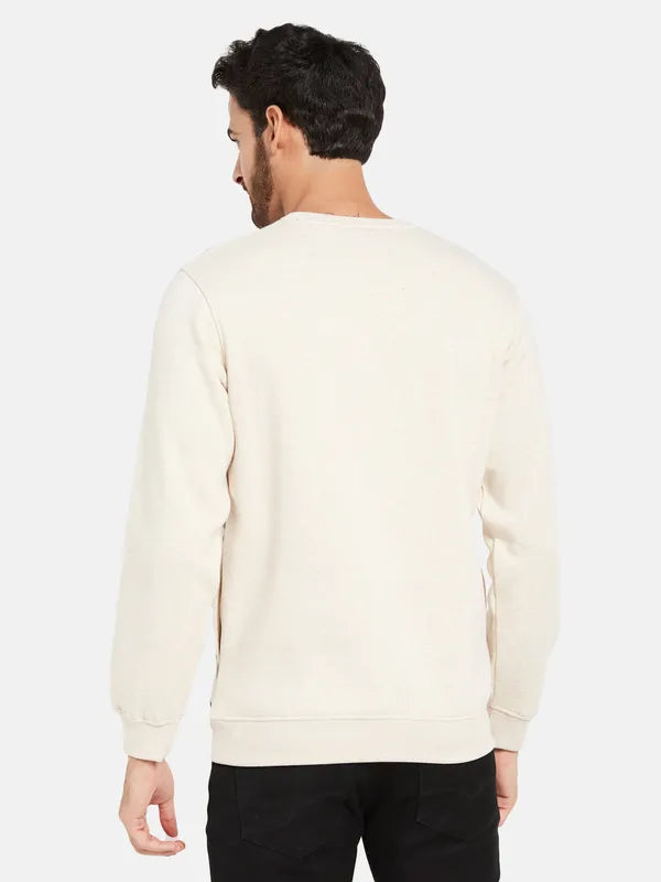 Octave Geometric Printed Long Sleeves Fleece Pullover