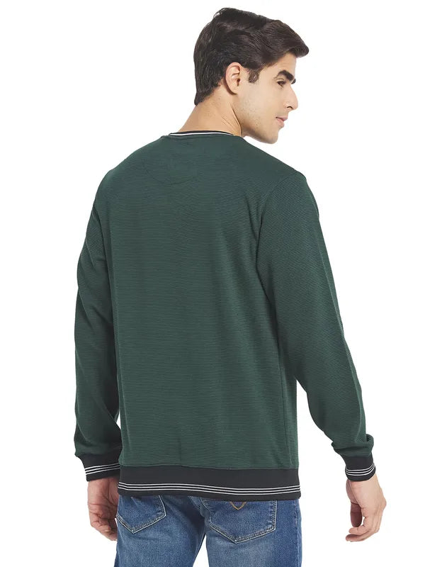 Octave Men Green Printed Sweatshirt