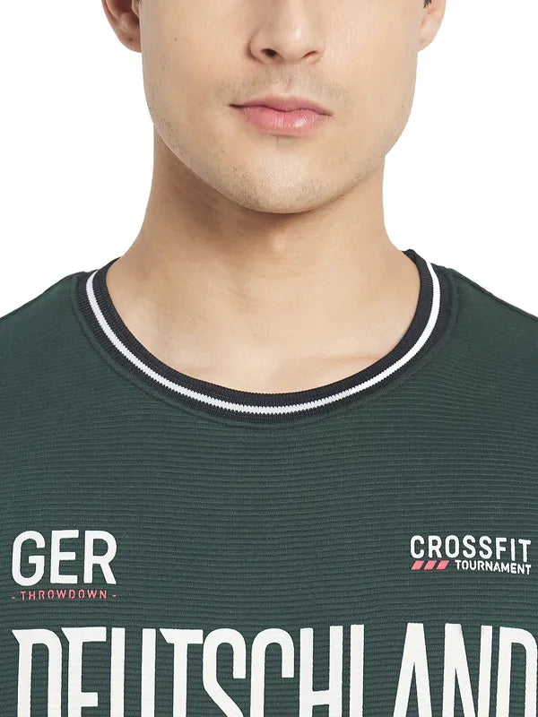 Octave Men Green Printed Sweatshirt