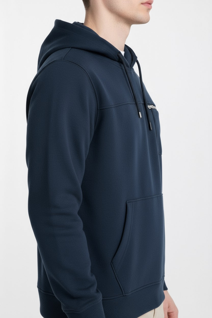 Octave Men Solid Hooded Sweatshirt