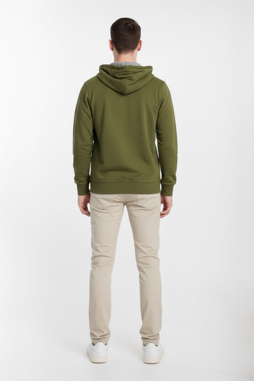Octave Men Solid Hooded Sweatshirt