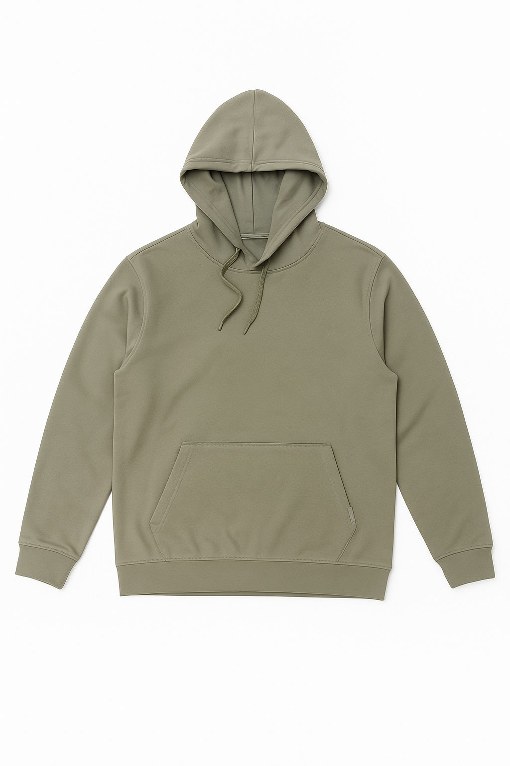 Octave Men Light Olive Solid Hooded Sweatshirt