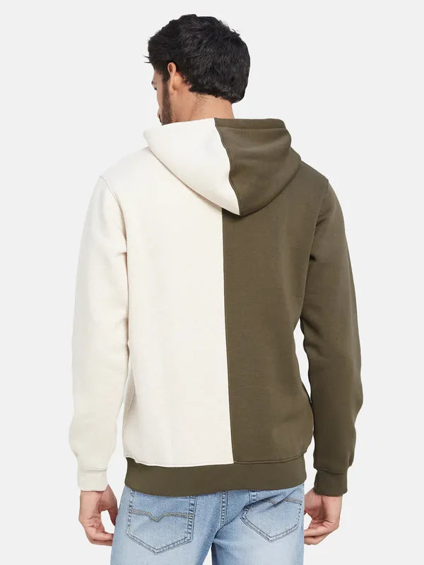 Octave Colourblocked Nasa Fleece Hooded Pullover Sweatshirt