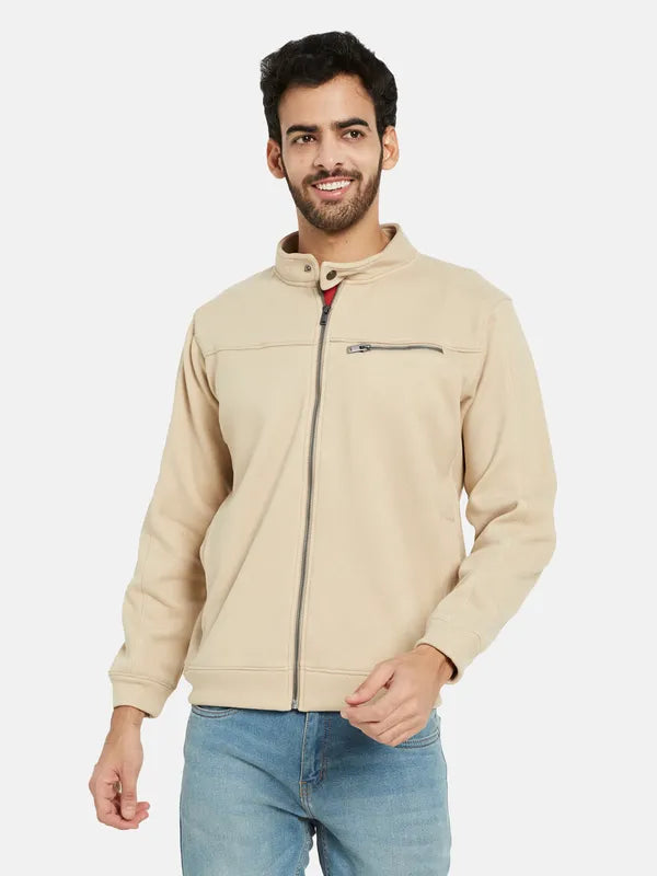 Octave Mock Collar Fleece Front Open Sweatshirt