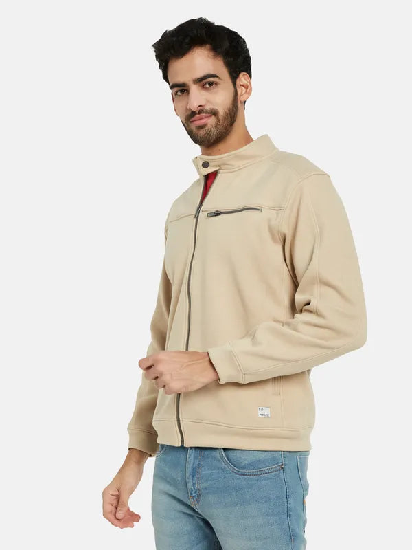 Octave Mock Collar Fleece Front Open Sweatshirt