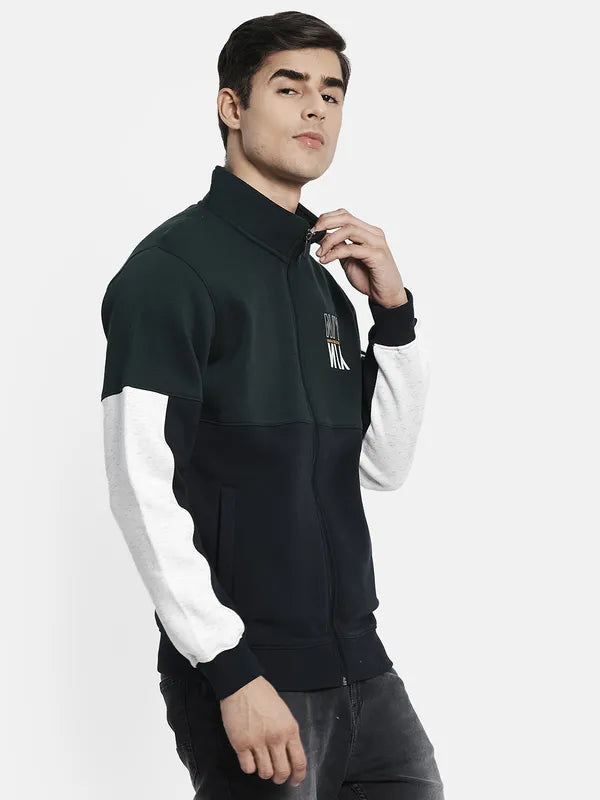 Men Green Printed Sweatshirt