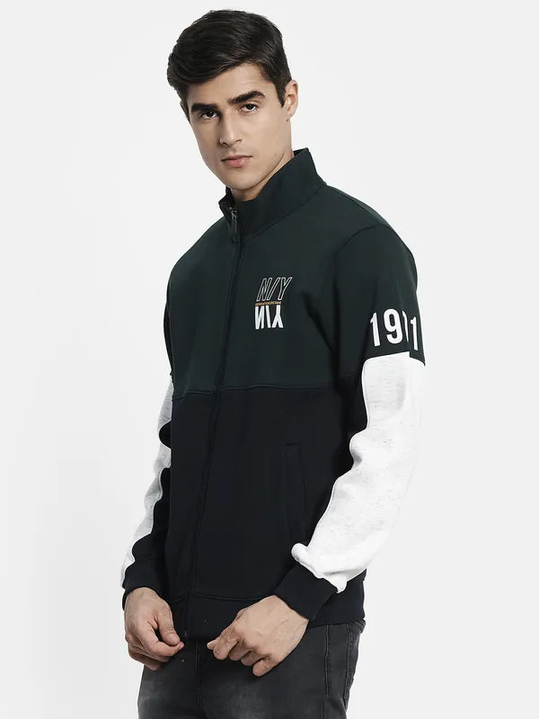 Men Green Printed Sweatshirt