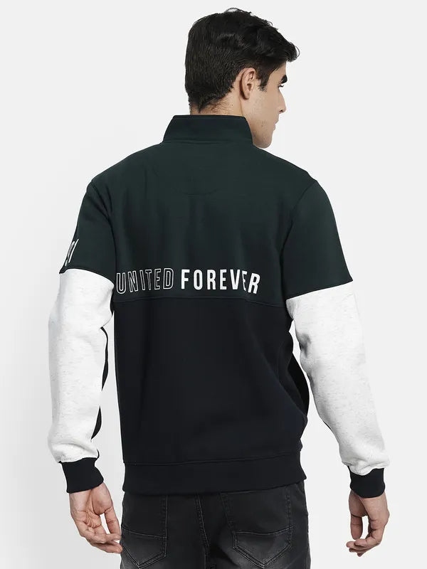 Men Green Printed Sweatshirt