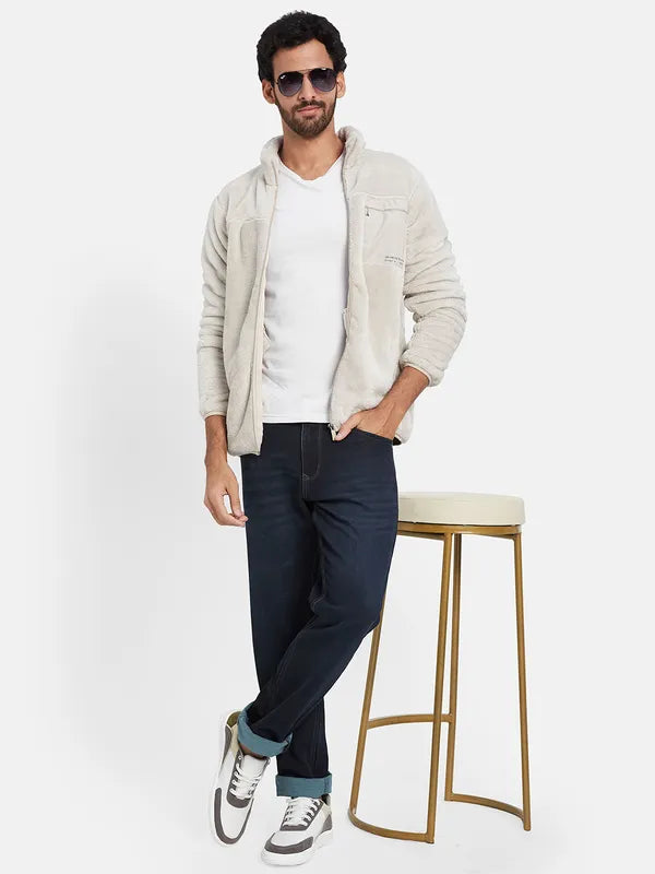 Octave Mock Collar Fleece Front Open Sweatshirt