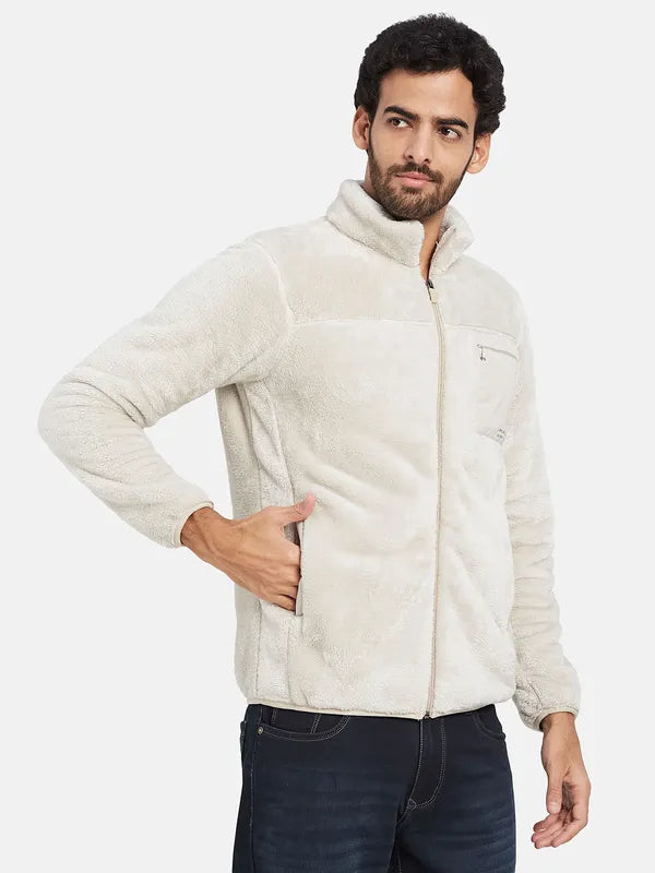 Octave Mock Collar Fleece Front Open Sweatshirt