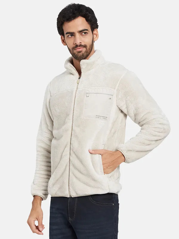 Octave Mock Collar Fleece Front Open Sweatshirt