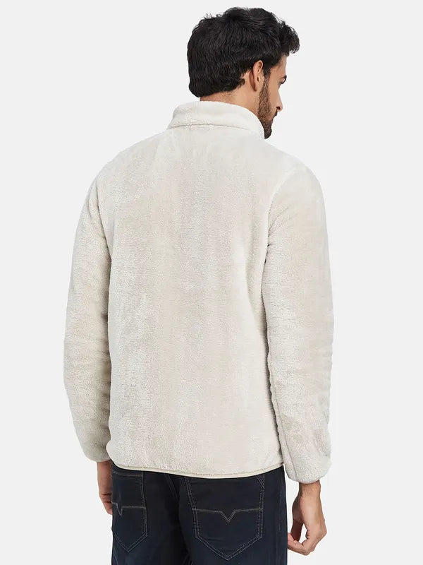 Octave Mock Collar Fleece Front Open Sweatshirt