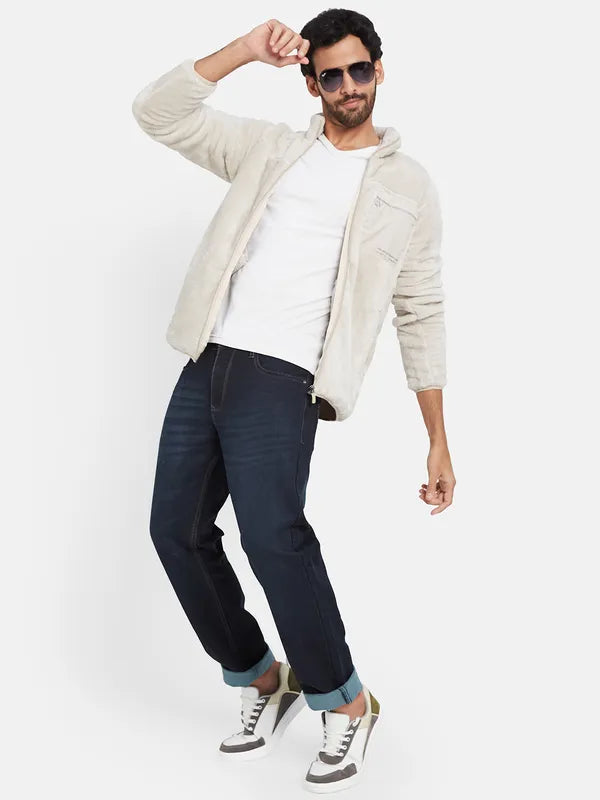 Octave Mock Collar Fleece Front Open Sweatshirt