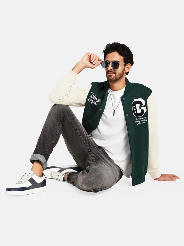 Octave Alphanumeric Printed Fleece Sweatshirt