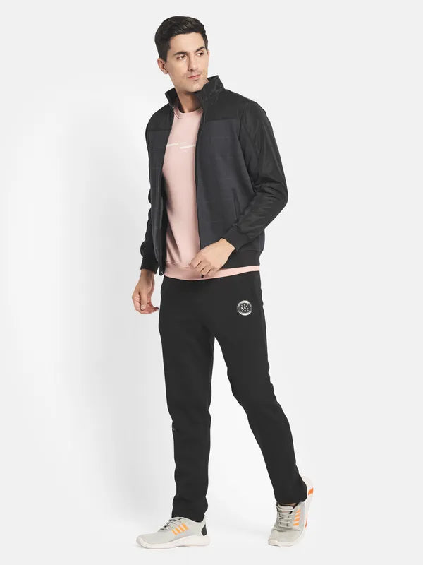 Men Grey Checked Sweatshirt