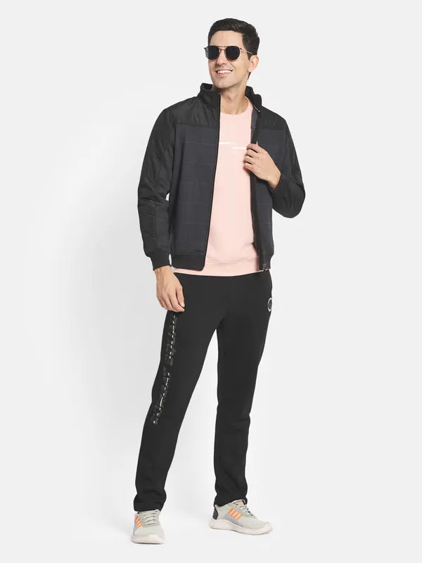 Men Grey Checked Sweatshirt