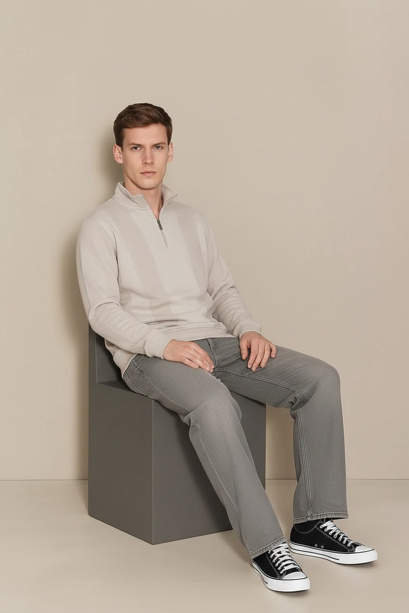 Men Striped Sweatshirt