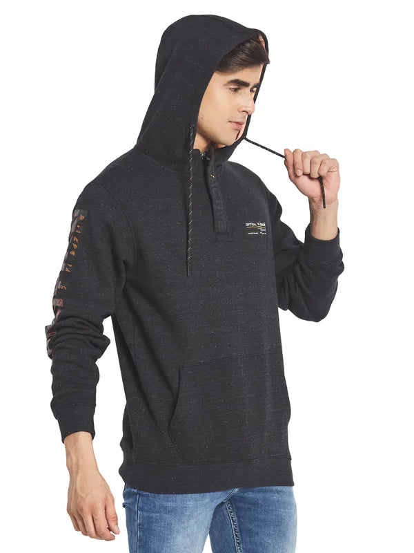 Octave Men Grey Hooded Sweatshirt