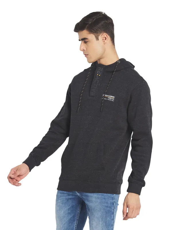 Octave Men Grey Hooded Sweatshirt