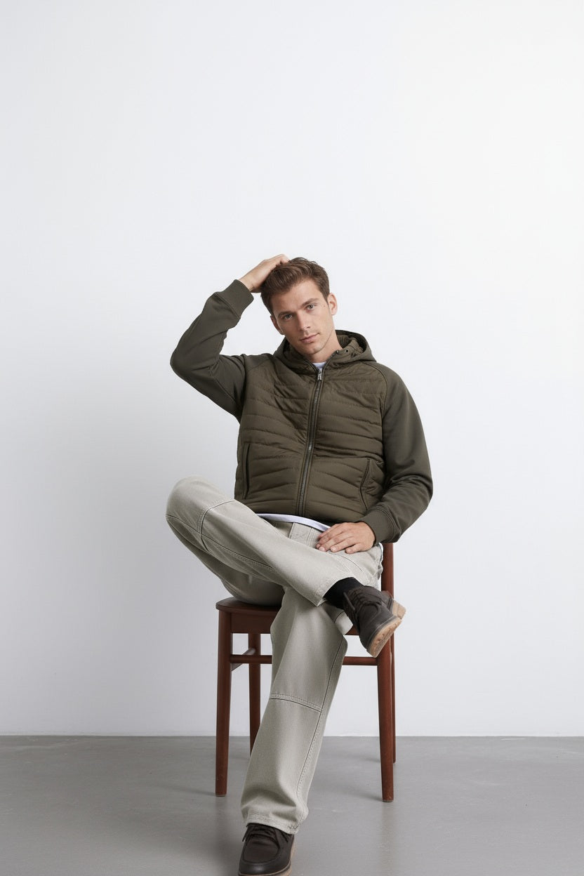Octave Men Graphic Print Hooded Sweatshirt