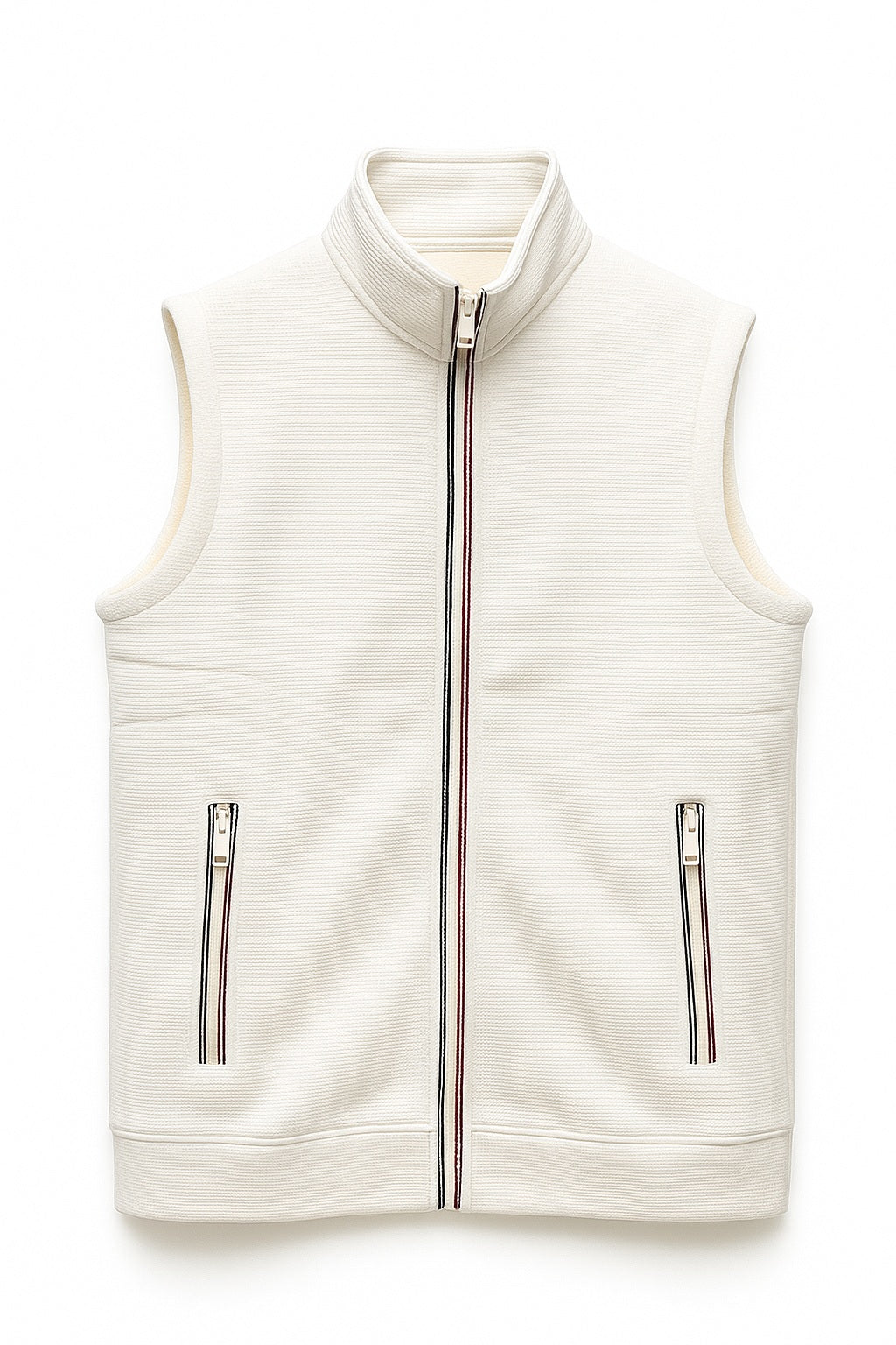 Octave Men Off White Solid Mandrain Neck Sweatshirt