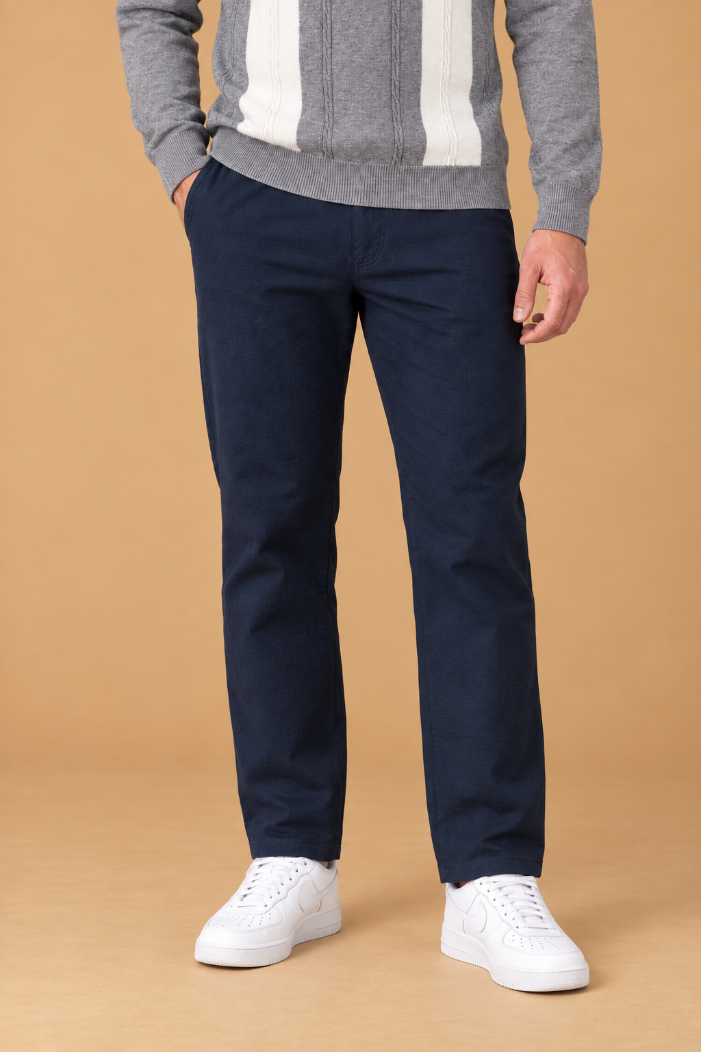 Men’s Black Cotton Brushed Fleece Lower – Regular Fit Winter Track Pants