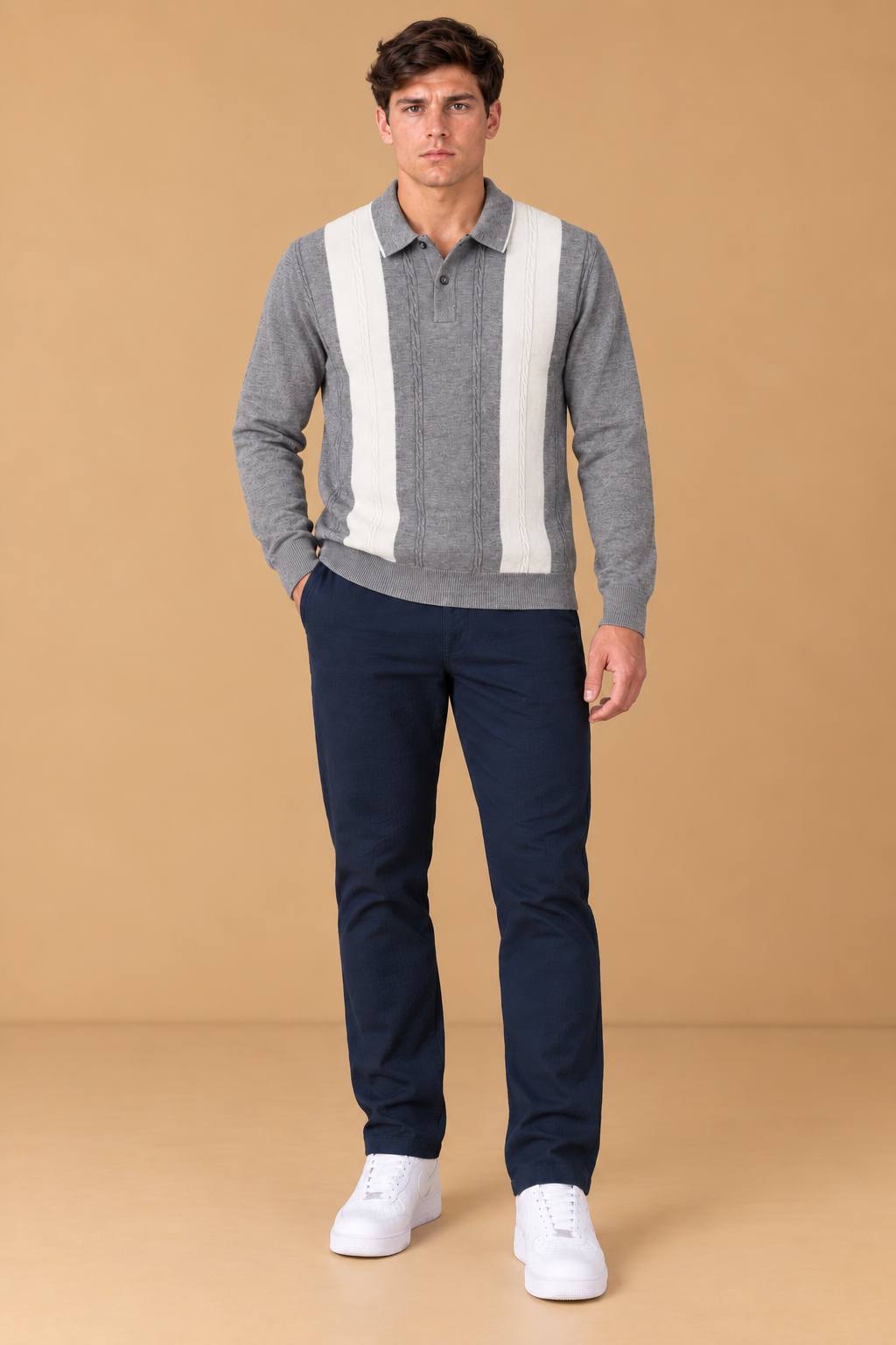 Men’s Black Cotton Brushed Fleece Lower – Regular Fit Winter Track Pants