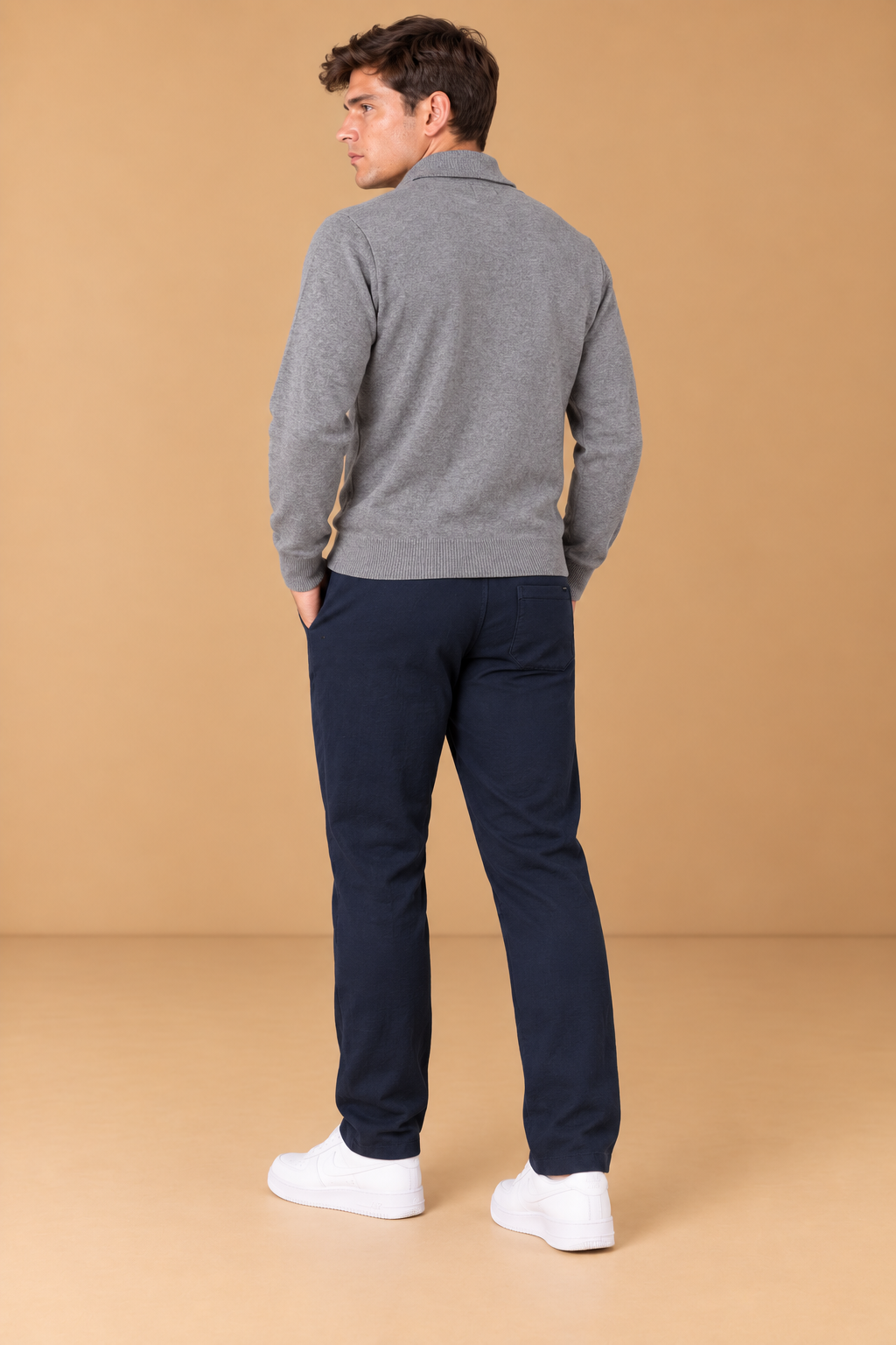 Men’s Black Cotton Brushed Fleece Lower – Regular Fit Winter Track Pants