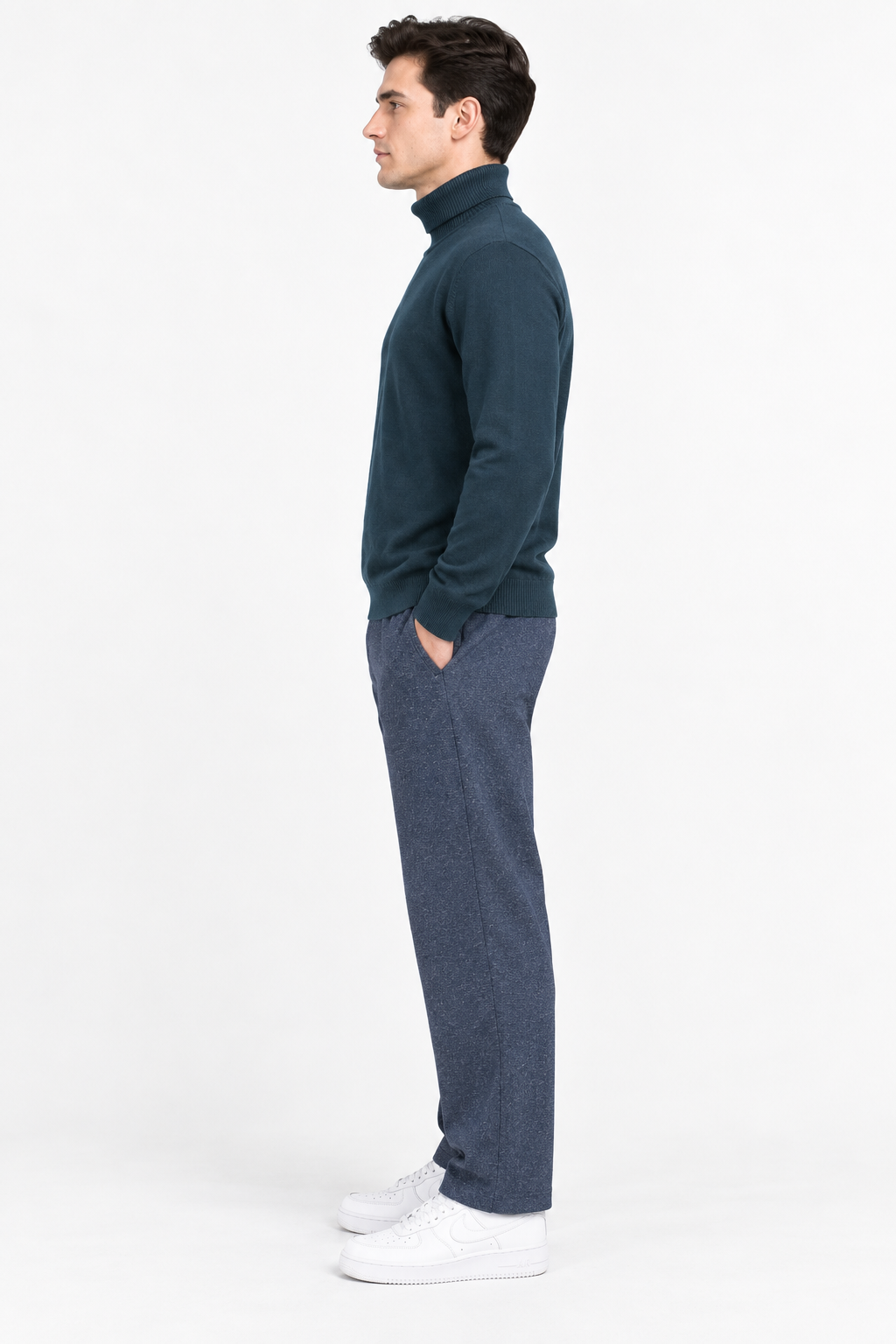 Men’s Midnight Cotton Brushed Fleece Lower – Regular Fit Winter Track Pants
