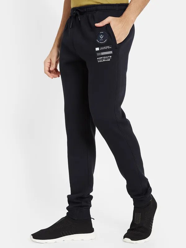 Octave Men Typography Printed Mid-Rise Track Pant