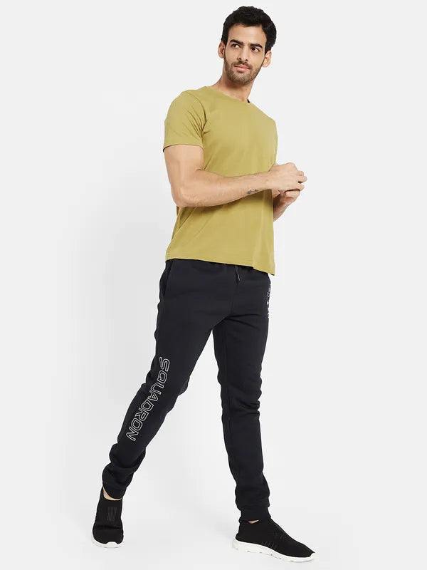 Octave Men Typography Printed Mid-Rise Track Pant