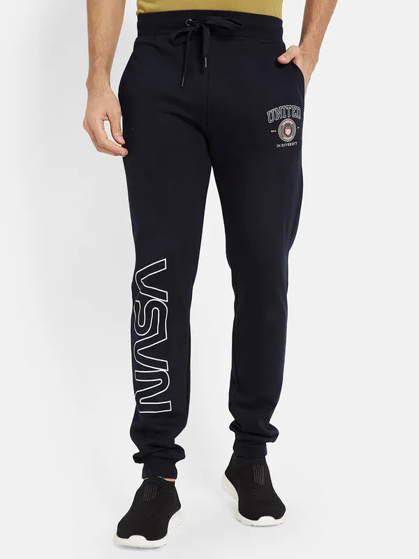 Octave Men Printed Mid-Rise Joggers