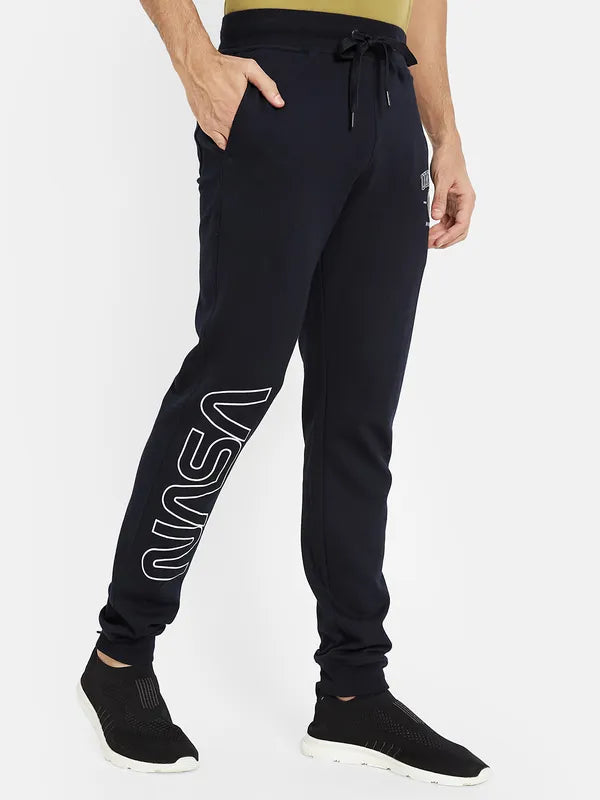 Octave Men Printed Mid-Rise Joggers