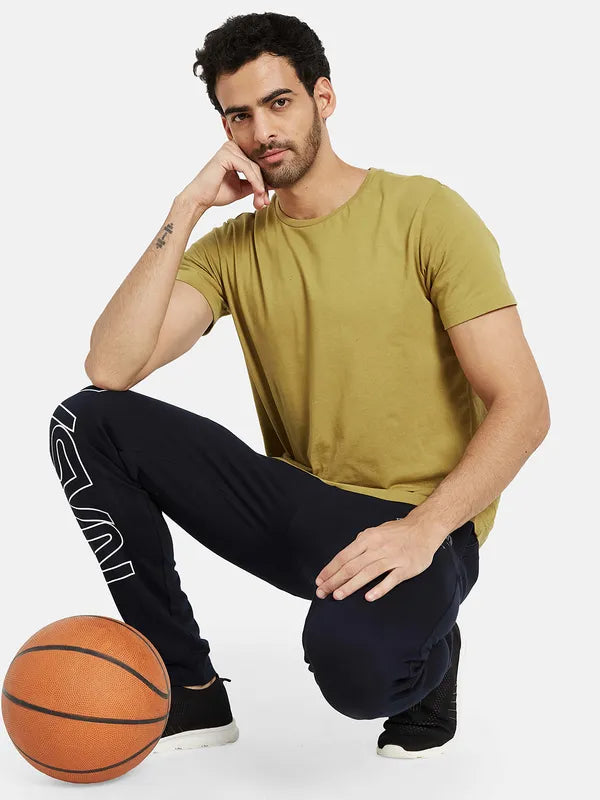 Octave Men Printed Mid-Rise Joggers