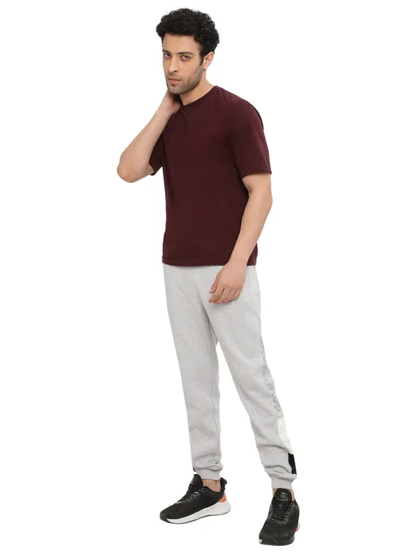 Octave Men Grey Solid Joggers