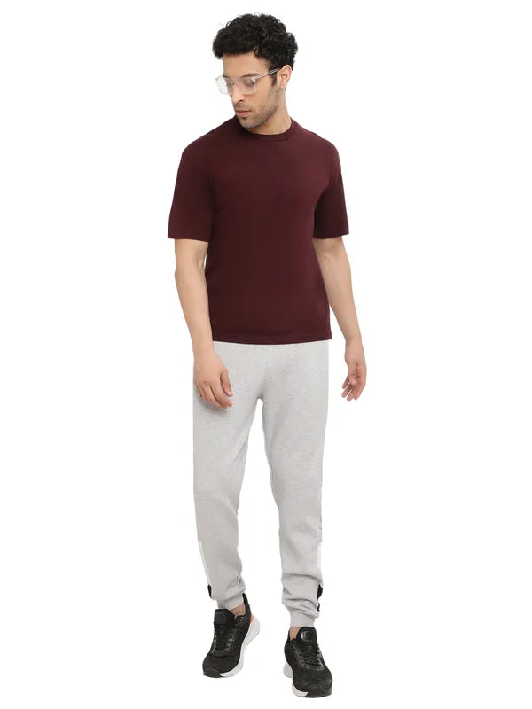 Octave Men Grey Solid Joggers