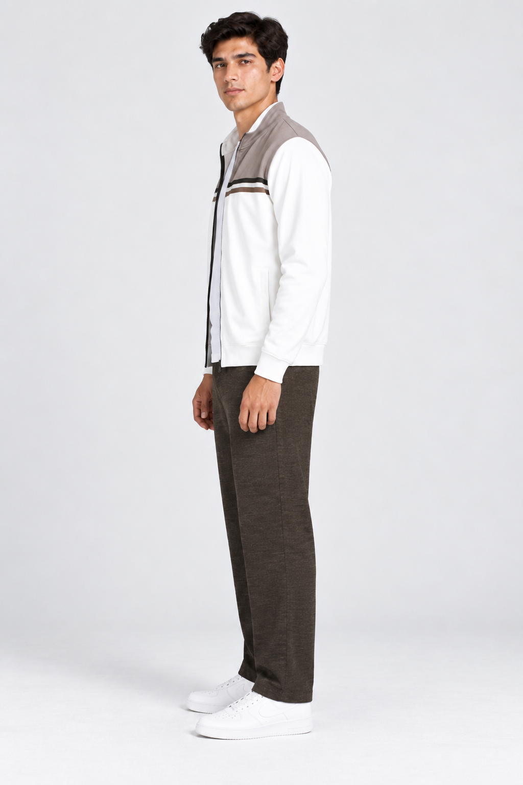 Men’s Regular Fit Knitted Lower – Olive Melange