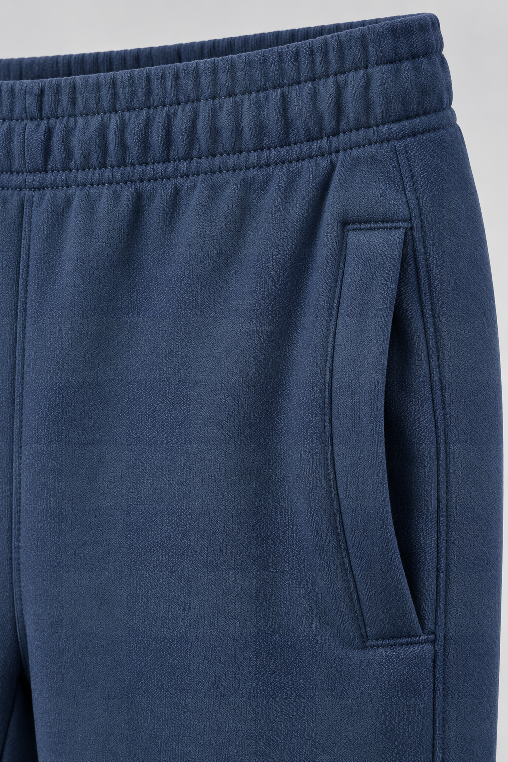 Men’s Navy Melange German Velvet Lower – Regular Fit Winter Track Pants