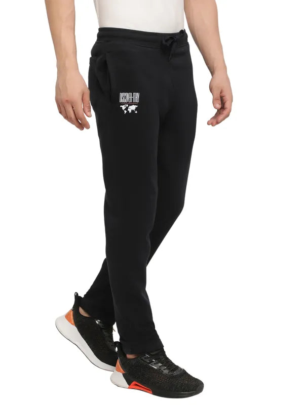Octave Men Navy Blue Solid Track Pants