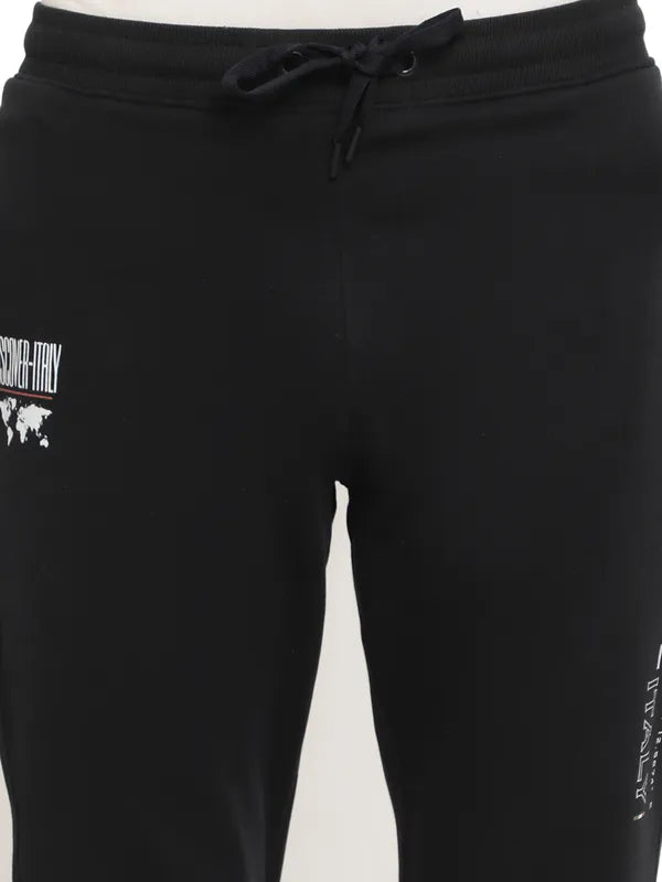 Octave Men Navy Blue Solid Track Pants