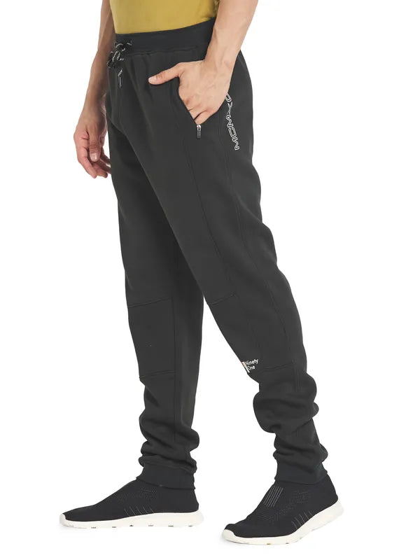Octave Men Olive Green Solid Cotton Track Pants