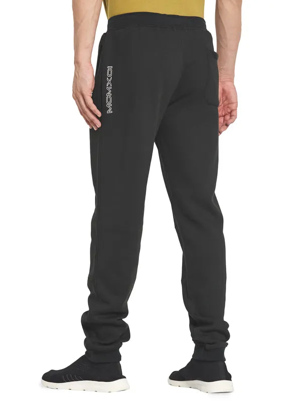 Octave Men Olive Green Solid Cotton Track Pants