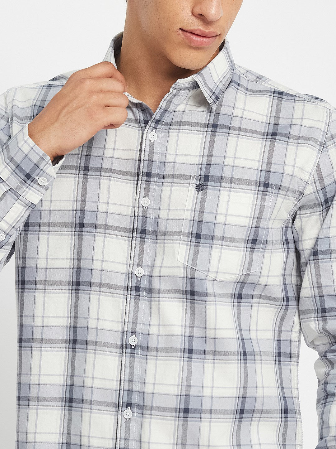 METTLE SS25 Striped Cotton Spread Collar Casual Shirt