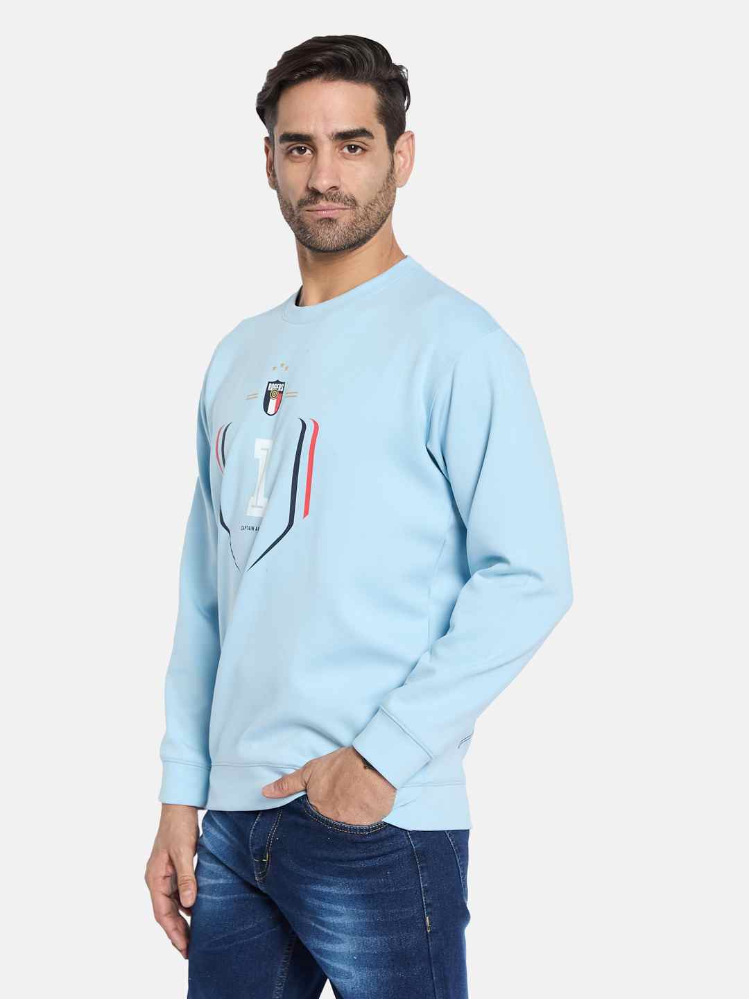 Octave Men Printed Pullover Sweatshirt