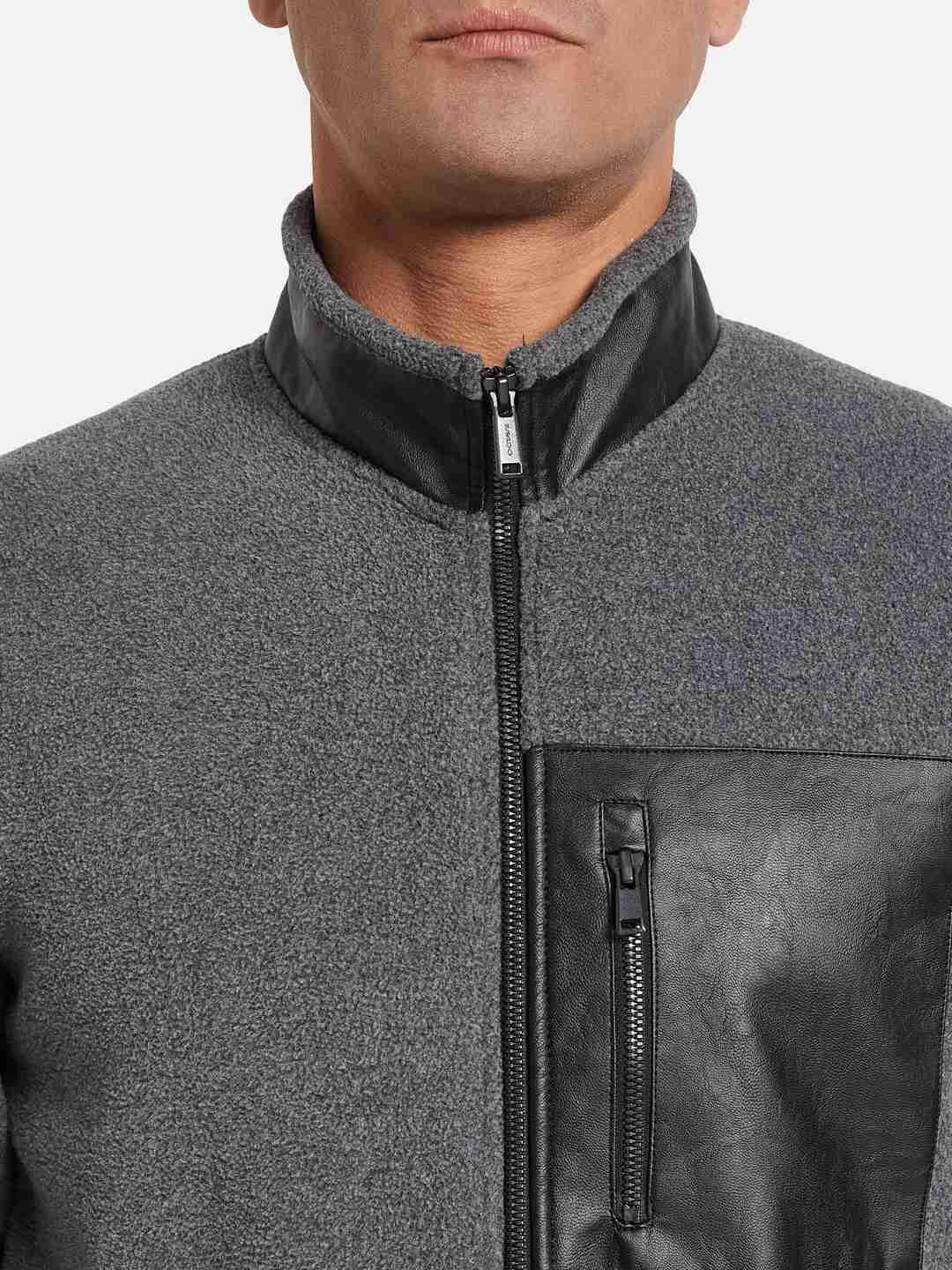 Octave Men Mock Pocket Front-Open Sweatshirts