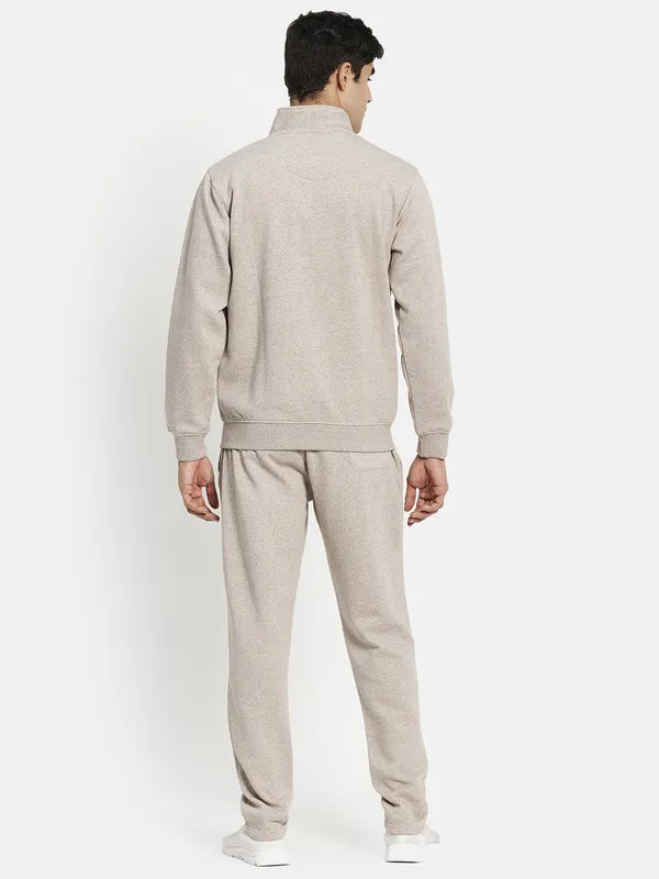 Men Brown Solid Tracksuits