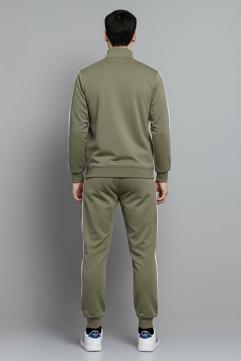 Men Mock Collar Mid-Rise Tracksuits