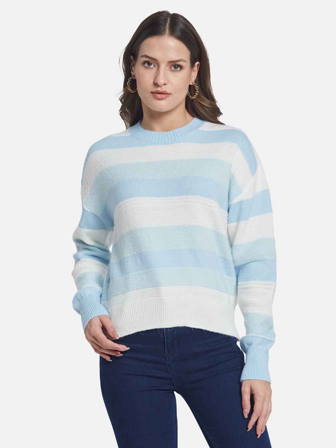 METTLE Women Striped Pullover