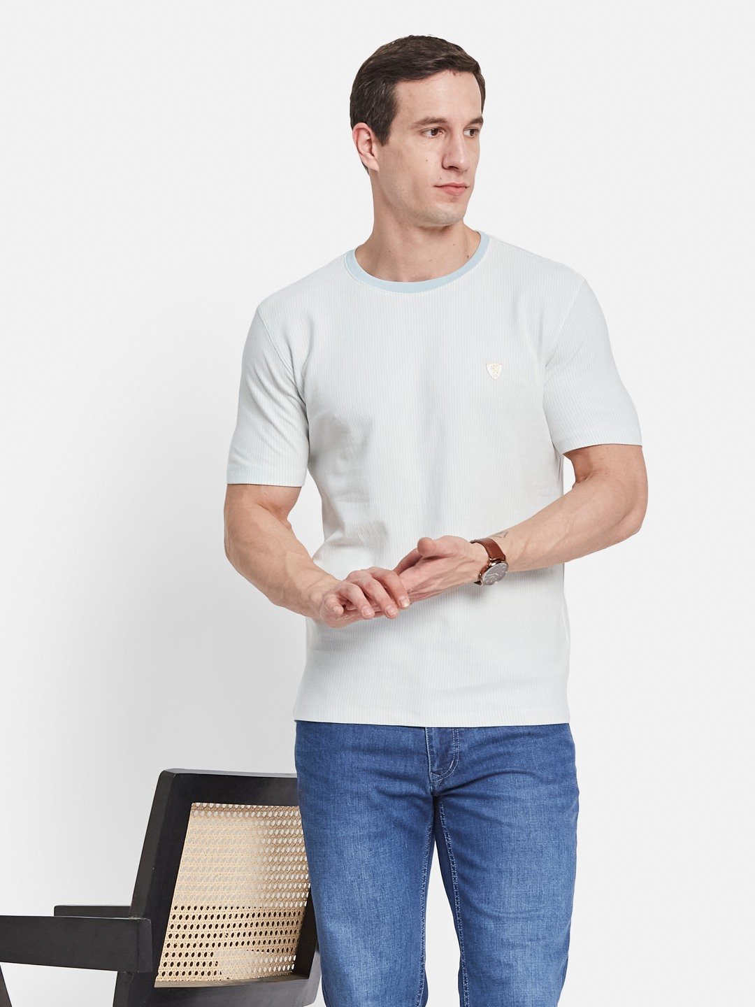 Octave Men Striped T-shirt